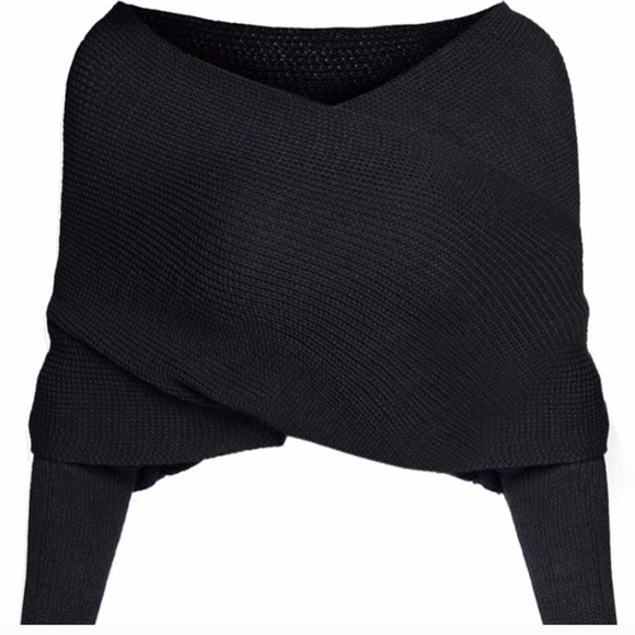 NEW! Wrap Sweater. Also, a Scarf With Sleeves - Picture 3 of 4
